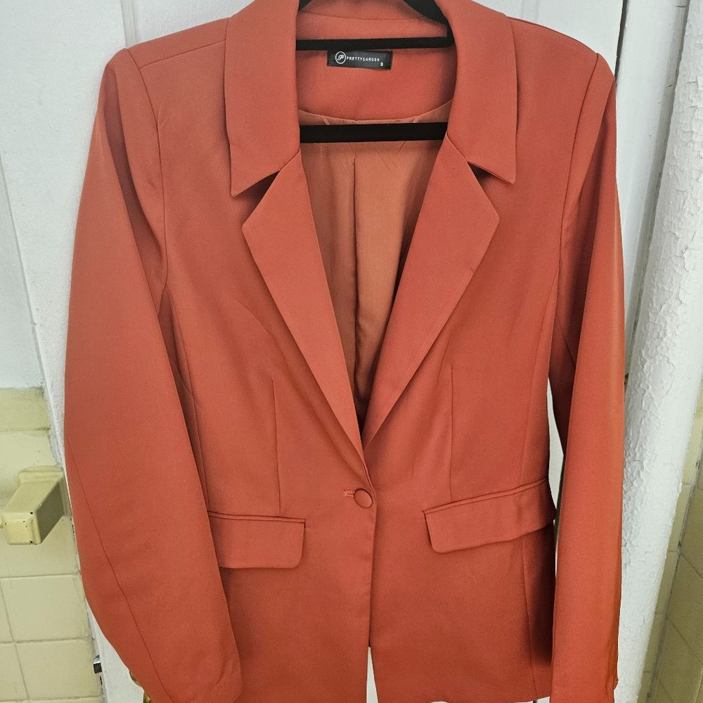 Pretty Garden lined burnt orange blazer